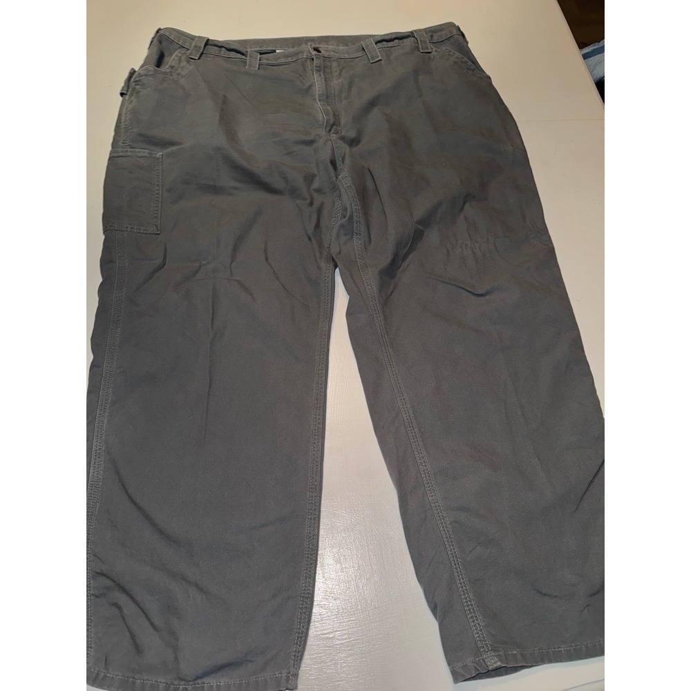 Carhartt B151 FAT Original Dungaree Fit Gray Cotton Canvas Work Pants 48x30